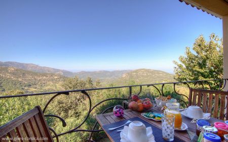 Bed & Breakfast no.55751 Nessa - Corse - Maison d'h&ocirc;tes &agrave; Nessa, Balagne, Haute-Corse, labellis&eacute; G&icirc;tes de France : la terrasse