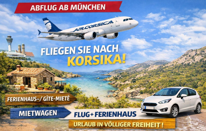 Reiseziel Korsika (7n/8t) : M&uuml;nchen - Ajaccio - M&uuml;nchen f&uuml;r 2 Pers.&nbsp;()  - Reiseziel Korsika (7n/8t) : M&uuml;nchen - Ajaccio - M&uuml;nchen f&uuml;r 2 Pers. - photo